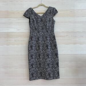 Betsey Johnson Black and Silver Metallic Dress